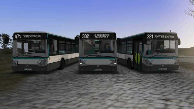 Pack Irisbus Citelis Line 12m RATP N°3568, 3800 et 3838