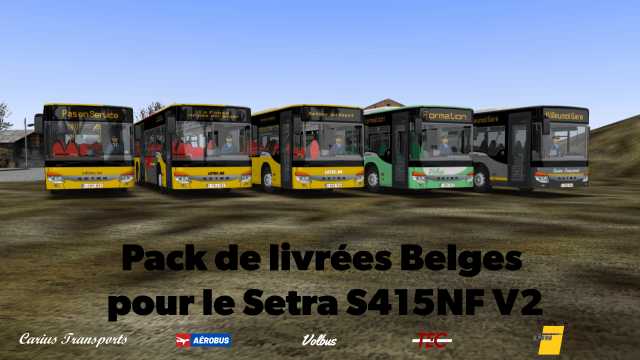 Pack de livrées Belges pour le Setra S415NF V2